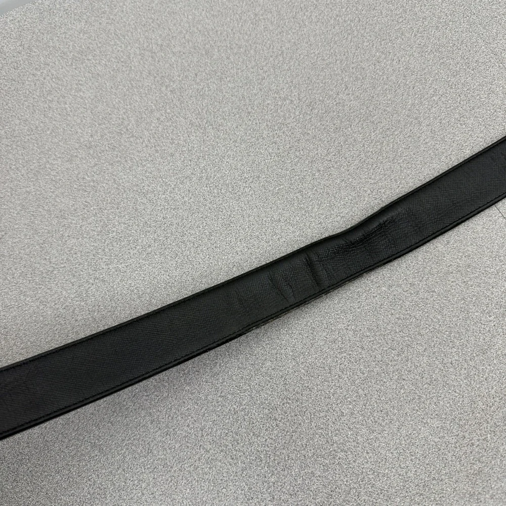 Coach Belt Mens 42 Black Brown Reversible Crossgrain Leather Silver Buckle
